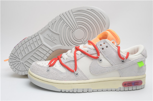 Men's Dunk Low x Off-White Red Shoes 021